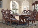 Moira 7-Pc Brown Wood Dining Set