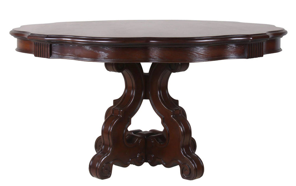 Moira Brown Wood Round Dining Table