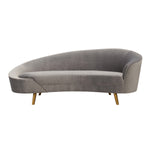 Cleopatra Grey Velvet Sofa (Oversized)