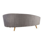 Cleopatra Grey Velvet Sofa (Oversized)