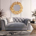 Farah Grey Velvet Loveseat