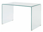 Highsmith Modern Clear Tempered Glass Writing Desk