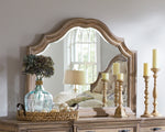 Ilana Antique Linen Pine Wood Frame Dresser Mirror