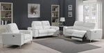 Largo White Leather/Vinyl Power Recliner