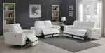 Largo White Leather/Vinyl Power Recliner