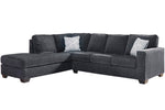 Altari 2-Pc Slate Chenille LAF Sectional (Oversized)