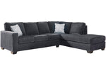 Altari 2-Pc Slate Chenille RAF Sectional (Oversized)