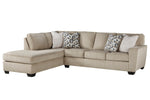 Decelle 2-Pc Putty Chenille LAF Sectional (Oversized)