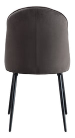 Abraham 2 Gray Fabric/Black Metal Side Chairs