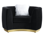 Achelle Glam Black Velvet Chair