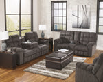 Acieona Slate Chenille Manual Recliner Sofa (Oversized)