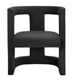 Ada Black Velvet Upholstered Chair