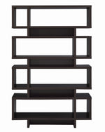 Adele Contemporary Cappuccino Wood Open Bookcase