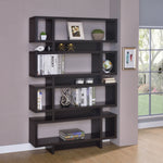 Adele Contemporary Cappuccino Wood Open Bookcase