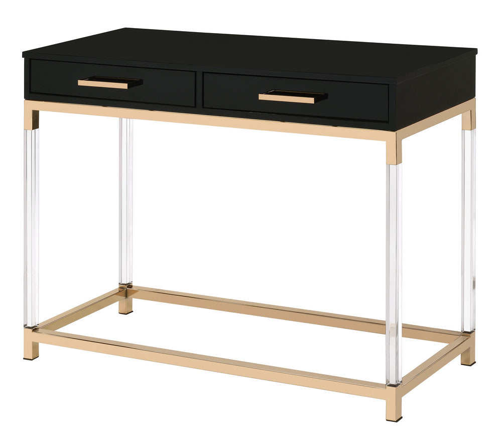 Adiel Black Metal/Gold Metal Console Table