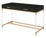 Adiel Black Wood/Gold Metal Office Desk