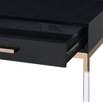 Adiel Black Wood/Gold Metal Office Desk