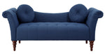 Adira Blue Fabric Tufted Settee