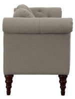 Adira Brown Fabric Tufted Settee