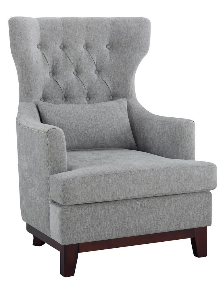 Adriano Light Gray Fabric Accent Chair