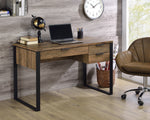 Aflo Weathered Oak Wood/Black Metal 3-Drawer Office Desk