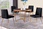 Agata 2 Black Velvet/Metal Side Chairs