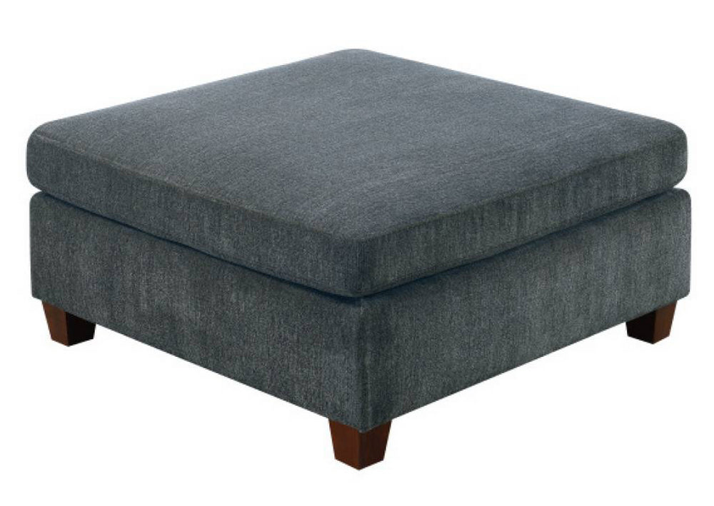 Agnes Grey Chenille Ottoman