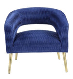 Aistil Blue Soft Velvet Accent Chair