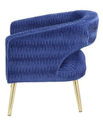 Aistil Blue Soft Velvet Accent Chair