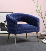 Aistil Blue Soft Velvet Accent Chair