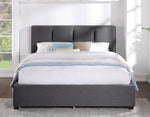 Aitana Graphite Fabric Queen Bed with Storage