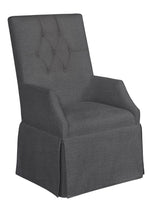 Alba 2 Gray Linen Fabric Arm Chairs