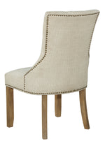 Alba 2 Beige Fabric/Rustic Oak Side Chairs