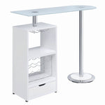 Alessia Contemporary Glossy White Wood Bar Unit