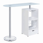 Alessia Contemporary Glossy White Wood Bar Unit