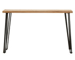 Aleydis Natural Wood/Matte Black Metal Sofa Table