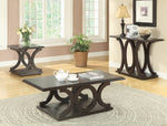 Alfonsina Cappuccino Wood C-Shape Coffee Table