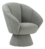 Allora Contemporary Grey Velvet Accent Chair