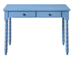 Altmar Blue Wood 2-Drawer Writing Desk