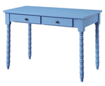 Altmar Blue Wood 2-Drawer Writing Desk