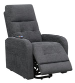 Amadea Charcoal Fabric Power Lift Massage Recliner