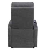 Amadea Charcoal Fabric Power Lift Massage Recliner