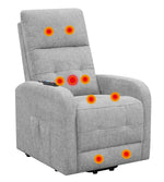 Amadea Grey Fabric Power Lift Massage Recliner