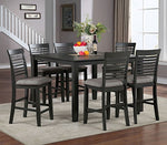 Amalia 2 Gray Fabric Counter Height Chairs