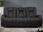 Amirah Dark Gray Fabric Manual Recliner Sofa