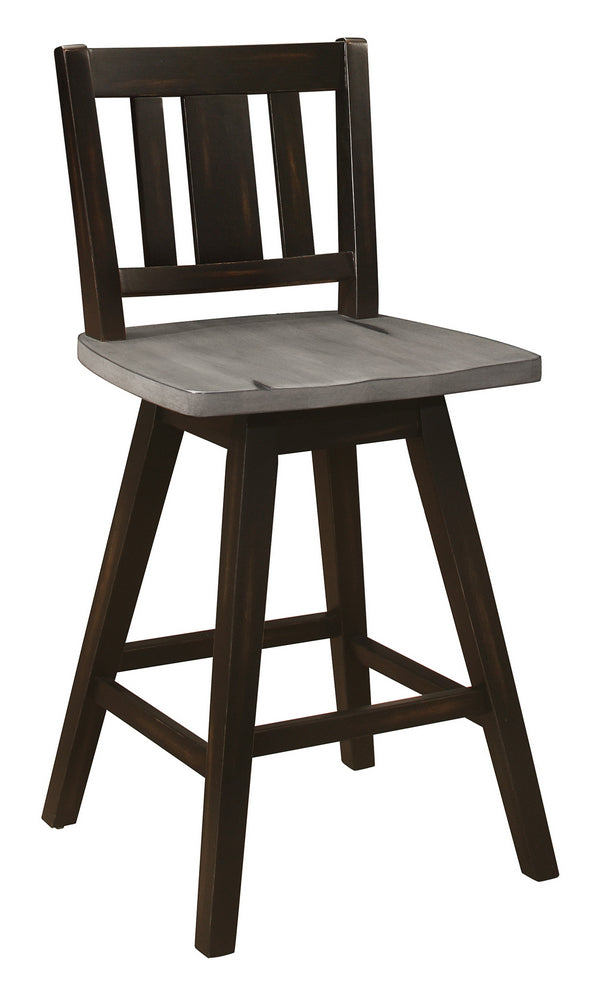 Amsonia 2 Black/Distressed Gray Counter Height Chairs