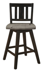 Amsonia 2 Black/Distressed Gray Counter Height Chairs