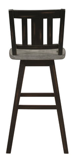 Amsonia 2 Distressed Gray & Black Wood Bar Chairs