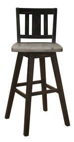 Amsonia 2 Distressed Gray & Black Wood Bar Chairs