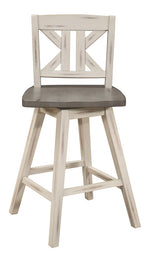 Amsonia 2 Distressed Gray/White Counter Height Chairs